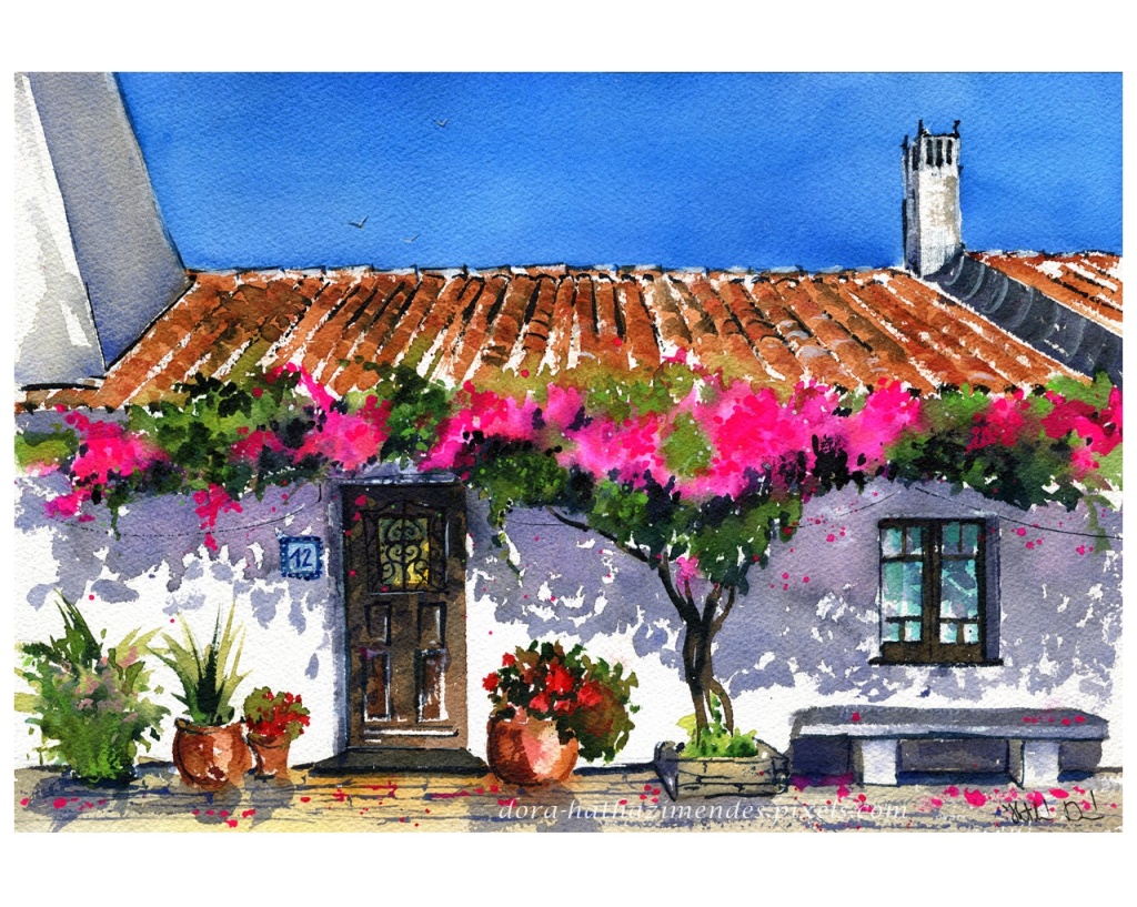 Rural House in Portugal painting by Dora Hathazi Mendes Karavella Atelier